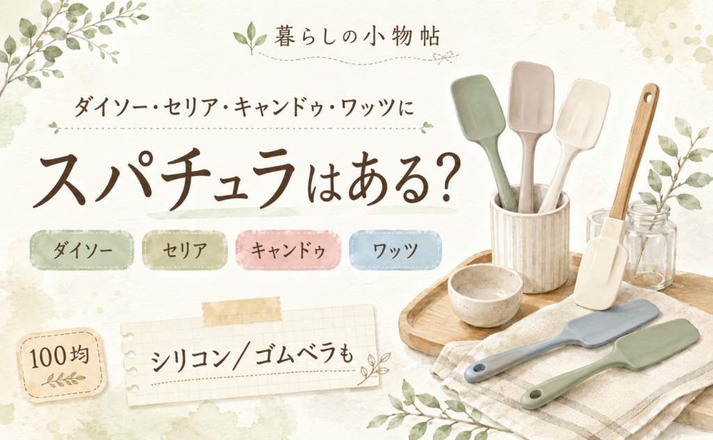 スパチュラは100均で売ってる？ダイソー・キャンドゥ・ワッツの販売状況