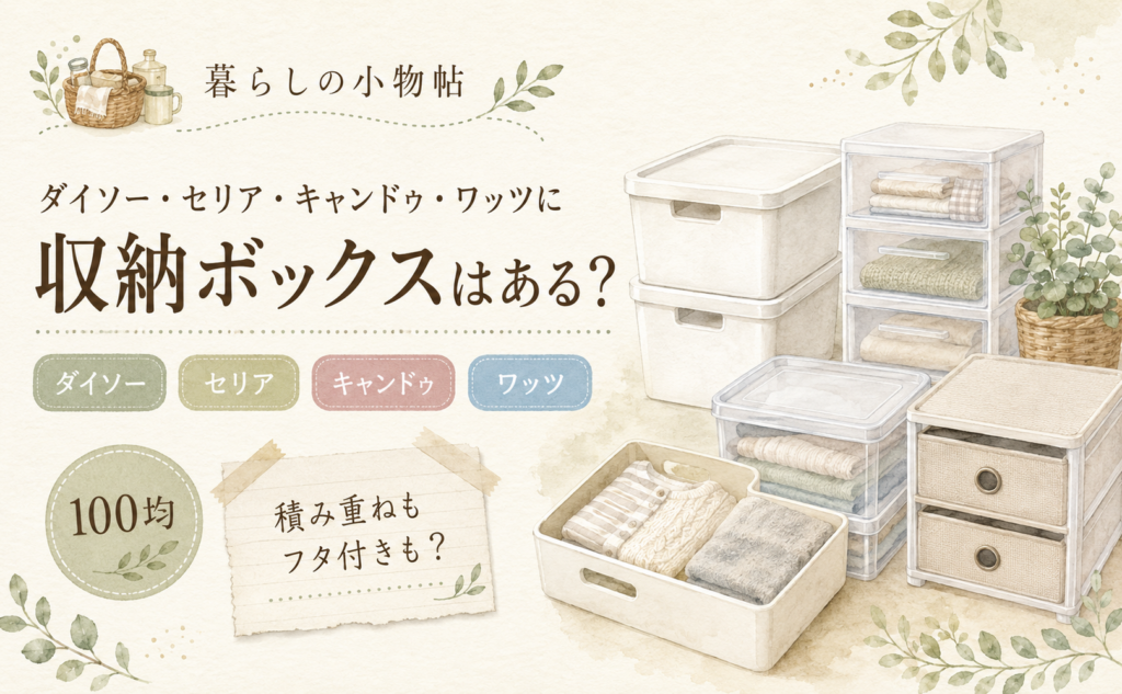 収納ボックスは100均で売ってる？ダイソー・キャンドゥ・ワッツの販売状況