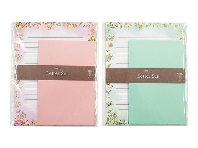 キャンドゥのレターセット 箔押し 水彩ボタニカル(110円)の商品画像