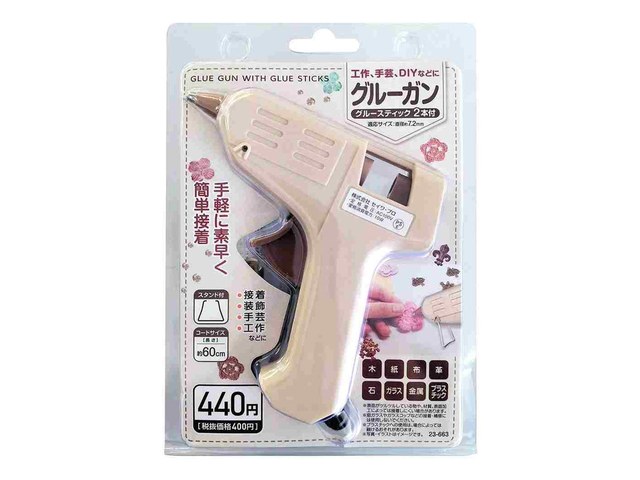 キャンドゥの接着グルーガン スティック2本付（440円）の商品画像