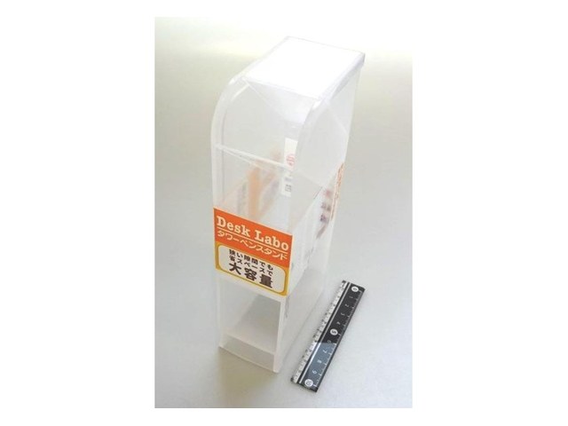 キャンドゥのデスクラボ タワーペンスタンド クリア(110円)の商品画像