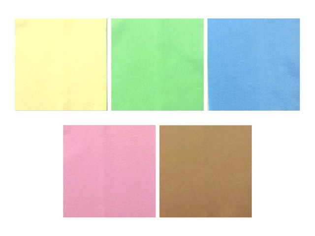 ダイソーのフェルト(パステル系・5枚)(110円)の商品画像