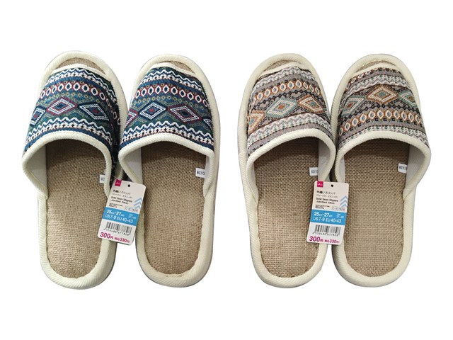 ダイソーの外縫いスリッパ ジュート入（330円）の商品画像