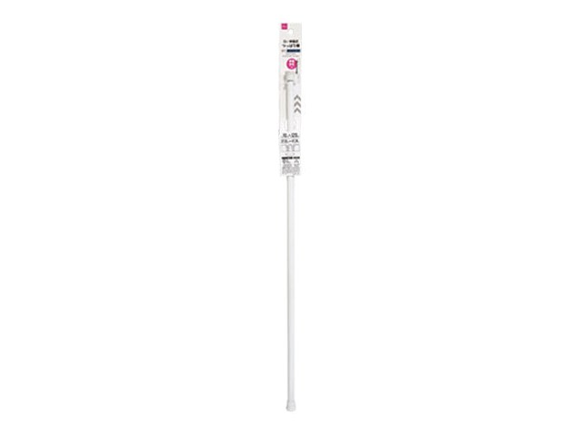 ダイソーの白い伸縮式つっぱり棒（約70〜120cm）（110円）の商品画像