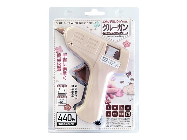 ワッツの簡易接着グルーガン スティック2本付（440円）の商品画像